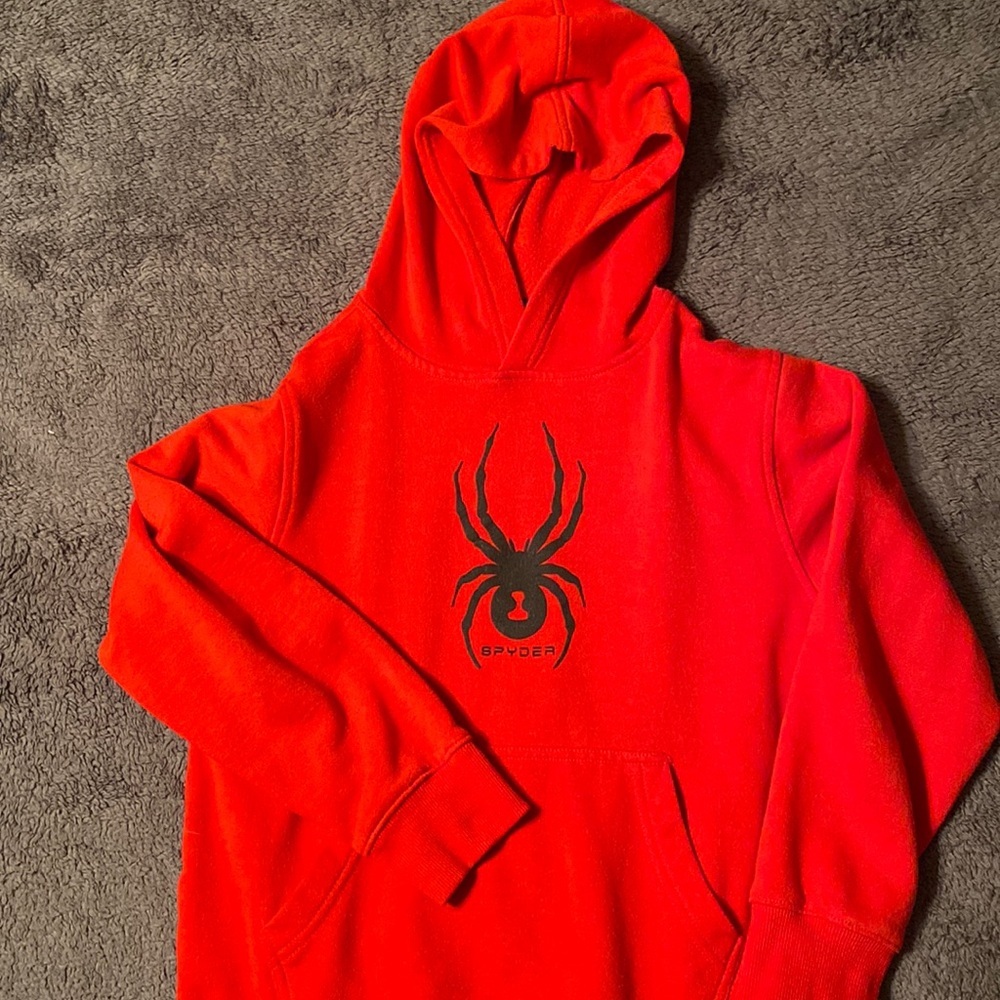Spyder Kids Red Hooded Pullover Sweatshirt